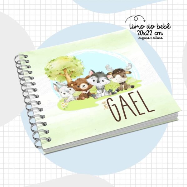 livro do bebe animais da floresta arquivo digital personalizacao 1