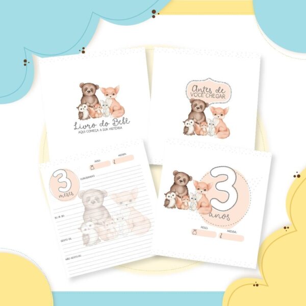 Livro do bebê Animais Menino - Arquivo Digital - Imagem 4