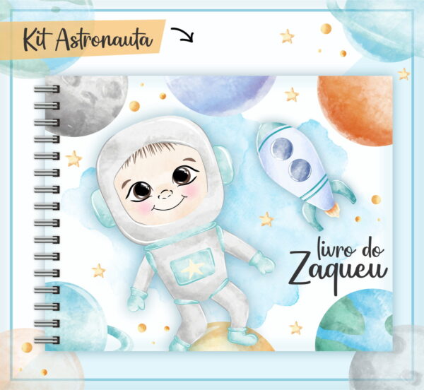 livro do bebe astronauta aquarela arquivo digital papelaria digital