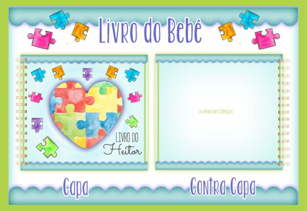 livro do bebe autismo menino arquivo digital recordacoes