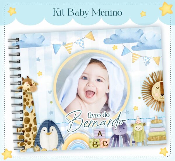 livro do bebe baby foto menino arquivo digital personalizacao