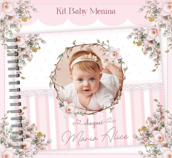livro do bebe baby menina arquivo digital encadernacao em geral