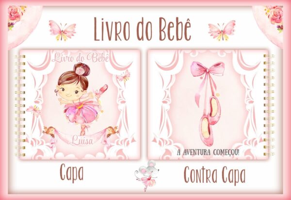 livro do bebe bailarina arquivo digital organizar recordacoes bebe