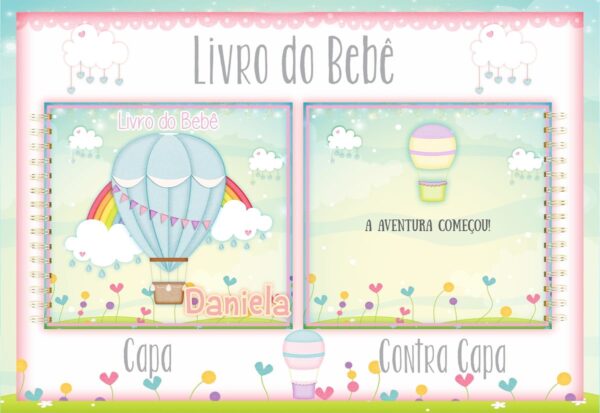 livro do bebe balao arquivo digital livro de recordacoes