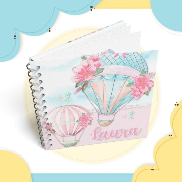livro do bebe balao de ar menina arquivo digital papelaria 1