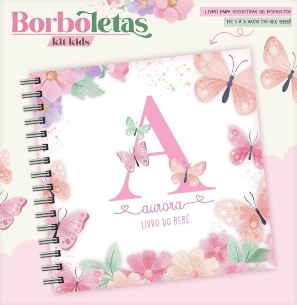 livro do bebe borboleta 18x18 arquivo digital borboleta 2