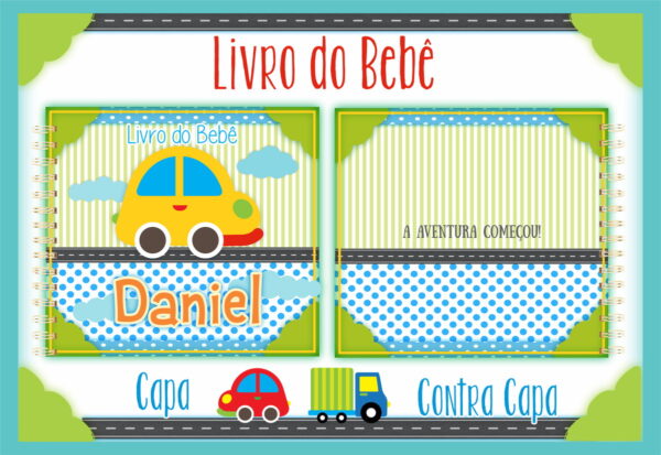 livro do bebe carros arquivo digital encadernacao digital