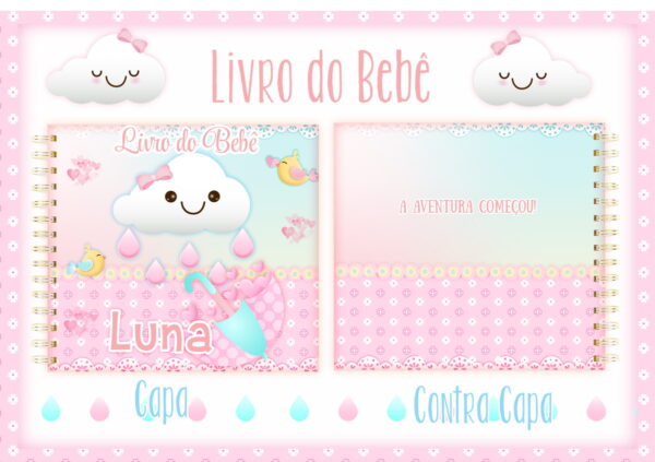 livro do bebe chuva de amor menina arquivo digital acompanhamento mensal