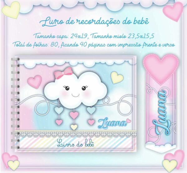 livro do bebe chuva de amor rosa arquivo digital anotacoes
