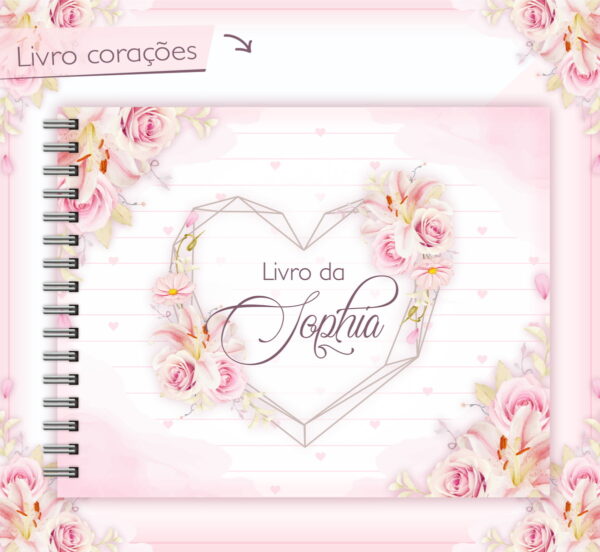 livro do bebe coracoes arquivo digital papel e scrapbook
