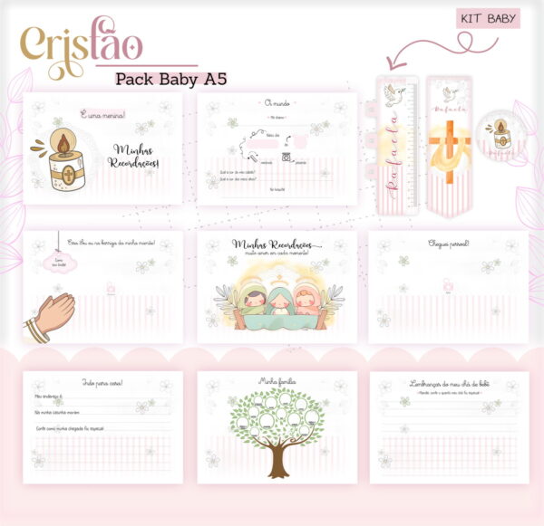 Livro do Bebê Cristão Menina - Arquivo Digital - Imagem 2