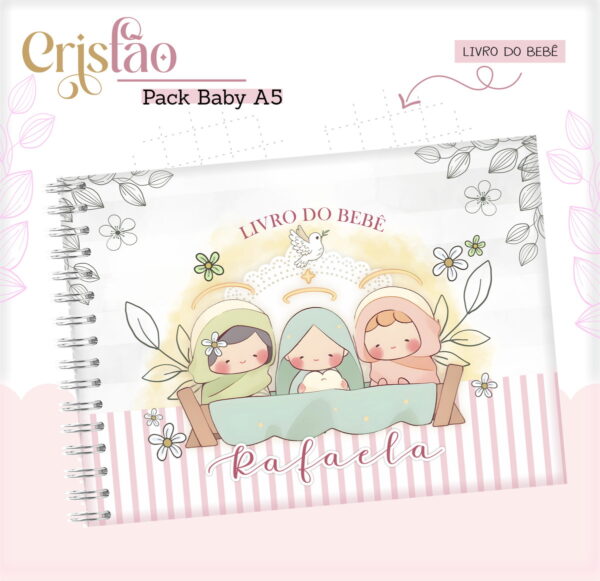 livro do bebe cristao menina arquivo digital bebe