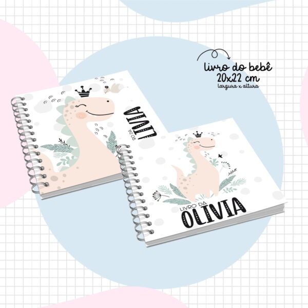 livro do bebe dino girl arquivo digital lembrancas