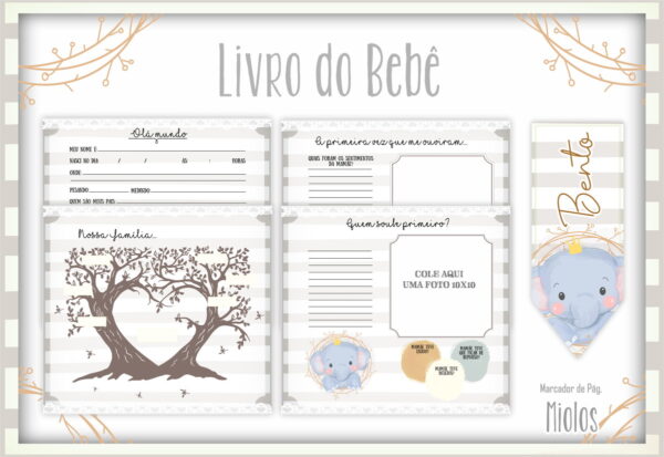 Livro do Bebê Elefantinho Baby - Arquivo Digital - Imagem 2