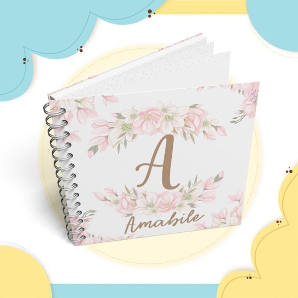 livro do bebe floral arquivo digital papelaria 1