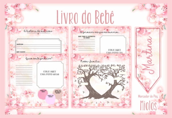 Livro do Bebê Floral II - Arquivo Digital - Imagem 2