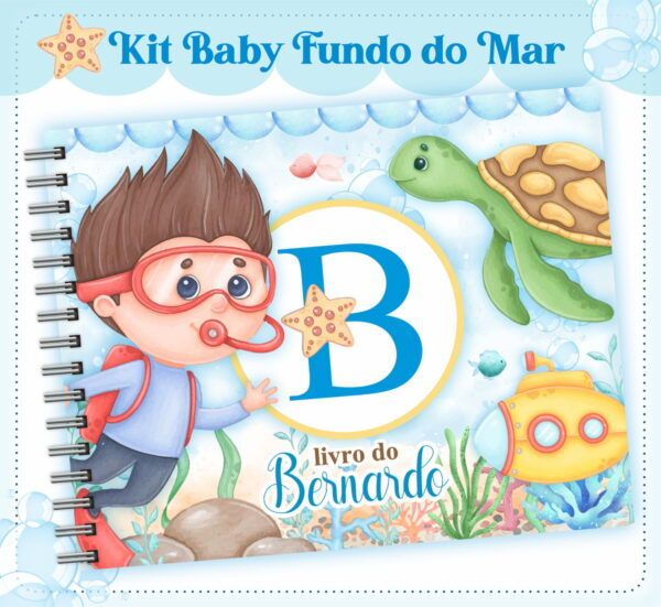livro do bebe fundo do mar menino arquivo digital caderneta bebe