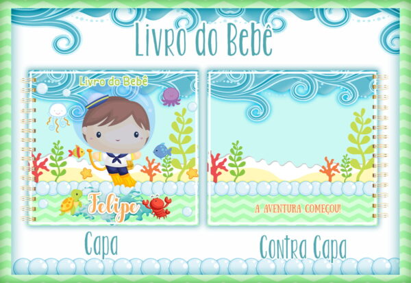 livro do bebe fundo do mar menino i arquivo digital livro de recordacoes