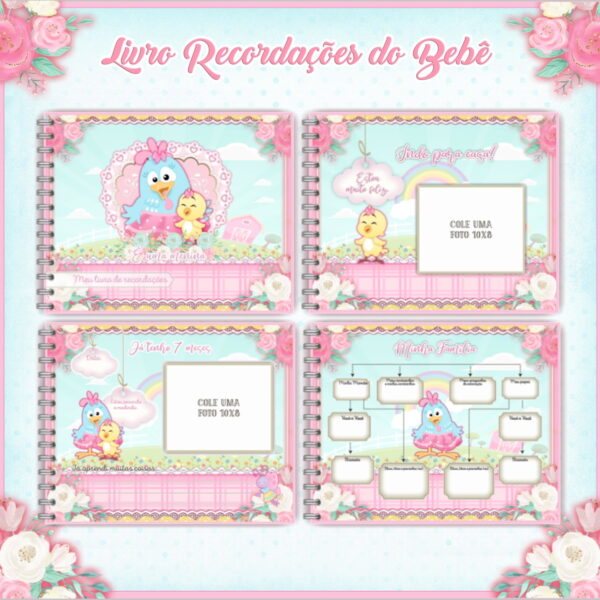 Livro do Bebê Galinha Pintadinha Rosa - Arquivo Digital - Imagem 2