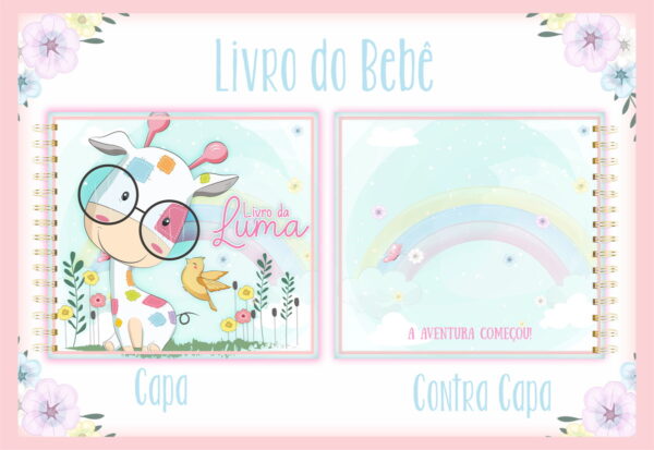 livro do bebe girafinha colorida arquivo digital infantil