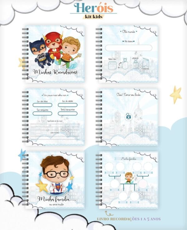 Livro do Bebê Heróis Cute - Arquivo Digital - Imagem 2