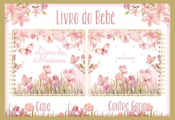 livro do bebe jardim das borboletas arquivo digital papelaria