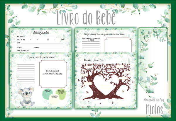 Livro do Bebê Koala Menino - Arquivo Digital - Imagem 2