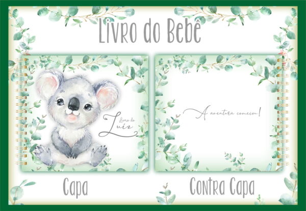 livro do bebe koala menino arquivo digital crescimento
