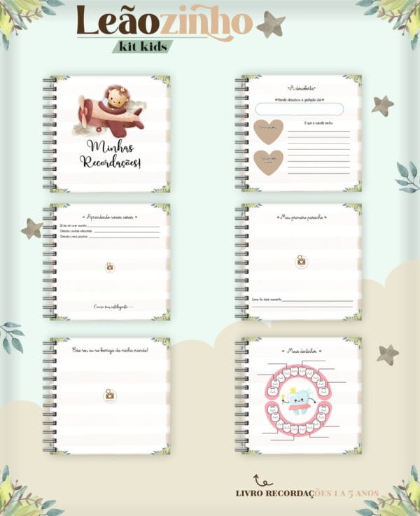 Livro do Bebê Leãozinho Cute - Arquivo Digital - Imagem 2