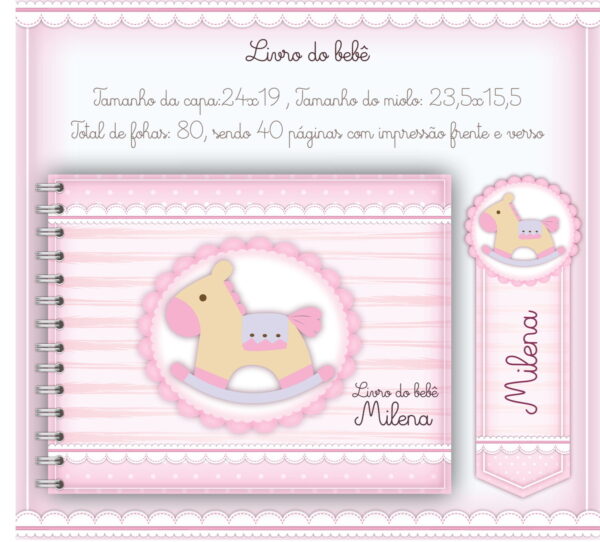 livro do bebe menina arquivo digital kit digital