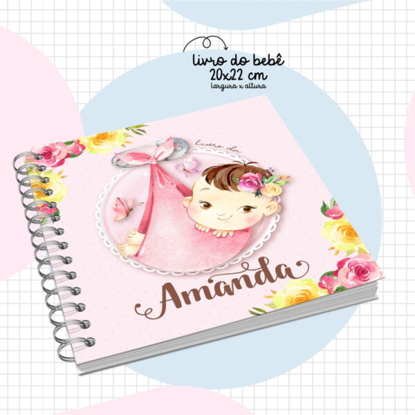 livro do bebe menina arquivo digital maternidade