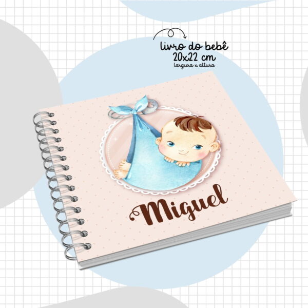 livro do bebe menino arquivo digital registro de mensagens