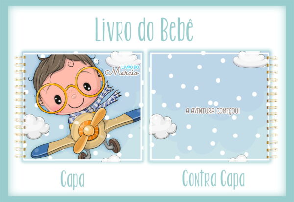 livro do bebe menino aviador i arquivo digital lembrancas