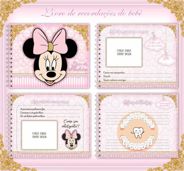 Livro do Bebê Minie Rosa - Arquivo Digital - Imagem 3