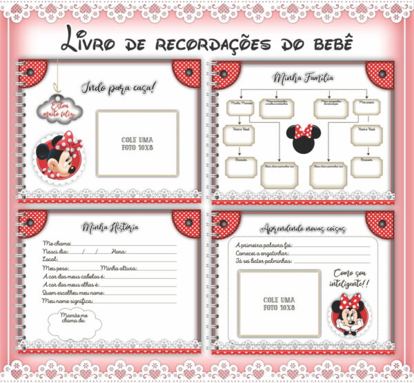 Livro do Bebê Minie Vermelha - Arquivo Digital - Imagem 3