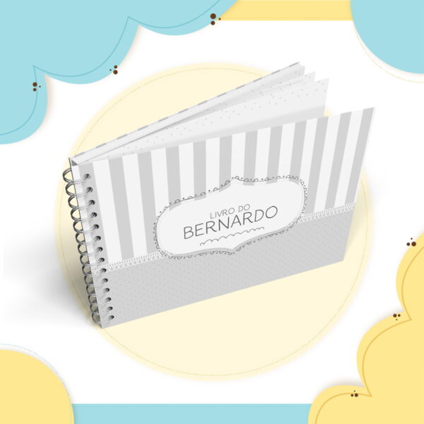 Livro do bebê Neutro Cinza - Arquivo Digital - Imagem 2