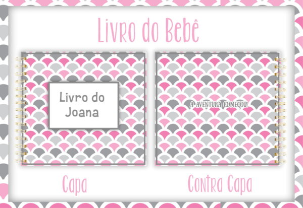 livro do bebe neutro menina arquivo digital recordacoes