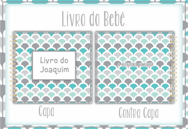 livro do bebe neutro menino arquivo digital papelaria
