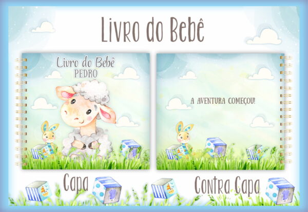 livro do bebe ovelha menino arquivo digital filho