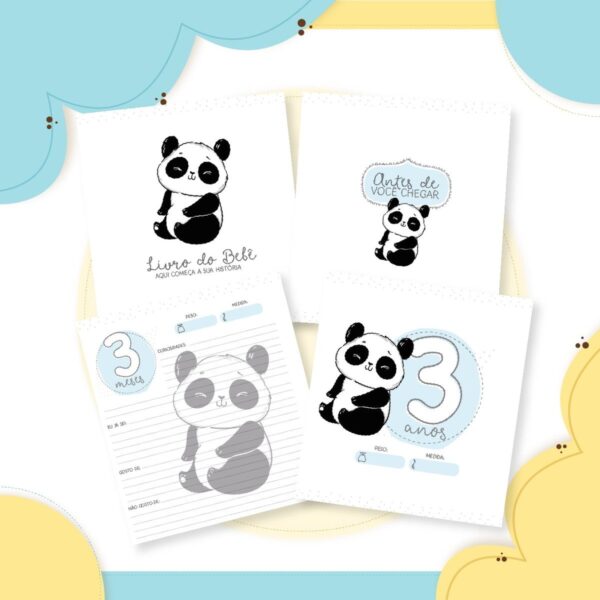Livro do Bebê Panda Menino - Arquivo Digital - Imagem 4