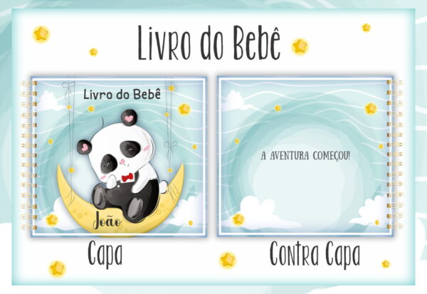 livro do bebe pandinha menino arquivo digital papelaria