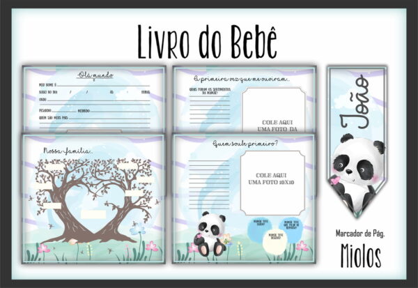 Livro do Bebê Pandinha Aquarela - Arquivo Digital - Imagem 2