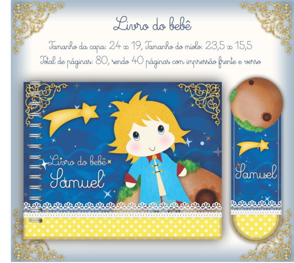 livro do bebe pequeno principe arquivo digital papelaria personalizada