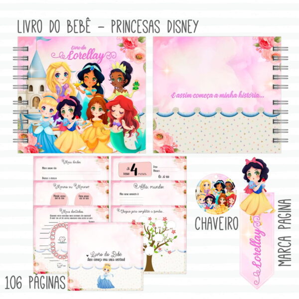 livro do bebe princesas arquivo digital nascimento