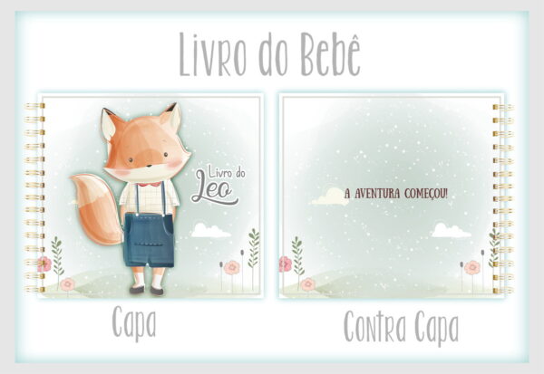 livro do bebe raposinho menino arquivo digital lembrancas
