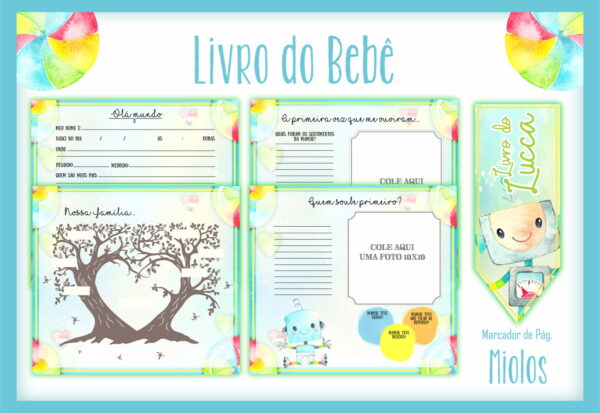 livro do bebe robozinho arquivo digital fotos
