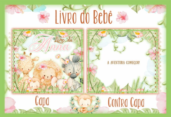 livro do bebe safari menina arquivo digital arquivo digital