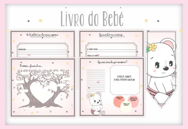 livro do bebe ursinha baby arquivo digital mensagem
