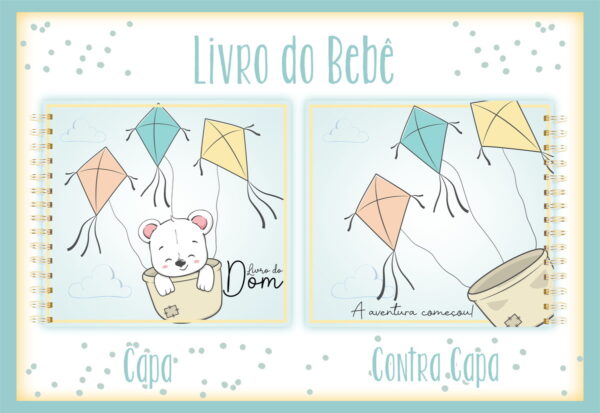 livro do bebe ursinho voador arquivo digital encadernacao digital