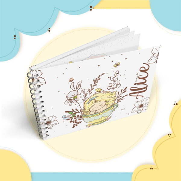 livro mesversario alice arquivo digital encadernacao em geral